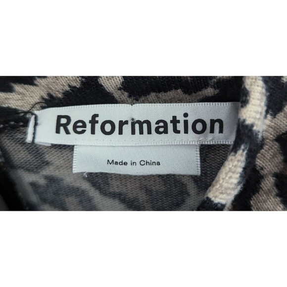 Reformation Lexi Mini Dress Women's Size XL Scar Leopard Print Faux Wrap Dress - Picture 4 of 10